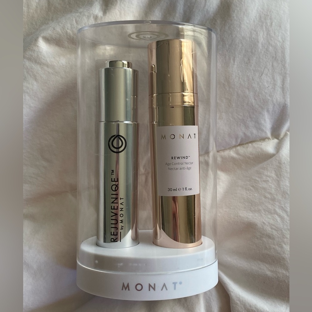 NWT Monat REJUVENIQE Serum 1 oz & Rewind Age Control Nectar 1 oz